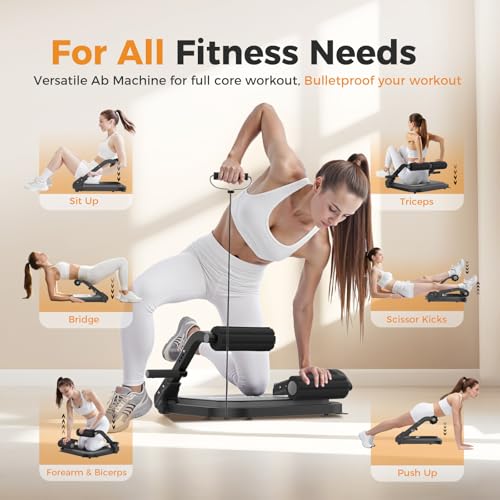 Ab Machine, Sit Up Exercise Equipment,Core Workout Equipment for Home