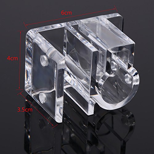 Zerodis Fish Tank Acrylic Pipe Clip Holder, Aquarium Filter Mount Tube Inflow Outflow Tube Clip Holder Tube Fixing Filter Holder