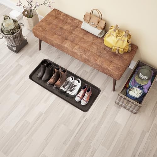 1 Pack Rubber Large Boot Tray for Entryway,Long Shoe Tray,Slim Boot Mat for Indoor and Outdoor Use, 16x40 in (Pack of 1)