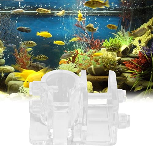 BESPORTBLE 1pc Multi-Function Fish Tank Feeding Clamp Easy Install Food Fixing Holder for Aquarium Inlet Outlet Acrylic Design for Pet Fish