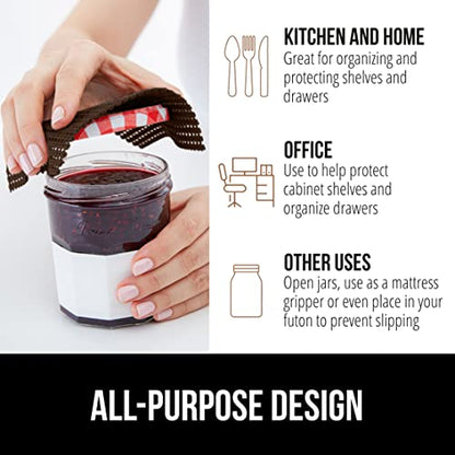 GORILLA GRIP powerGRIP Drawer Shelf and Cabinet Liner, Thick Strong Hold, Non-Adhesive Liners Protect Kitchen Cabinets and Cupboard, Bathroom Drawers, Easy Install, Breathable Mat, 12" x10', Chocolate - color: Chocolate, style: 12" x 10'