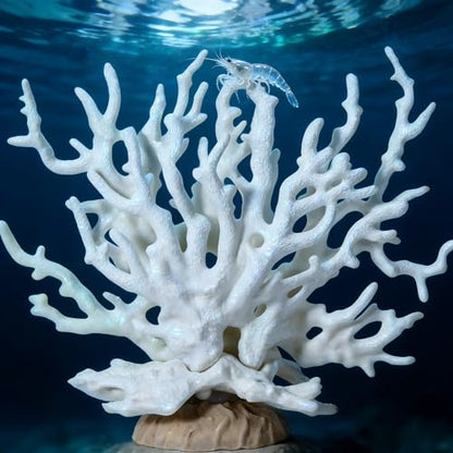 Mini Faux Coral Ornament, Premium Plastic Aquarium Fish Tank Decoration, Lifelike & Durable