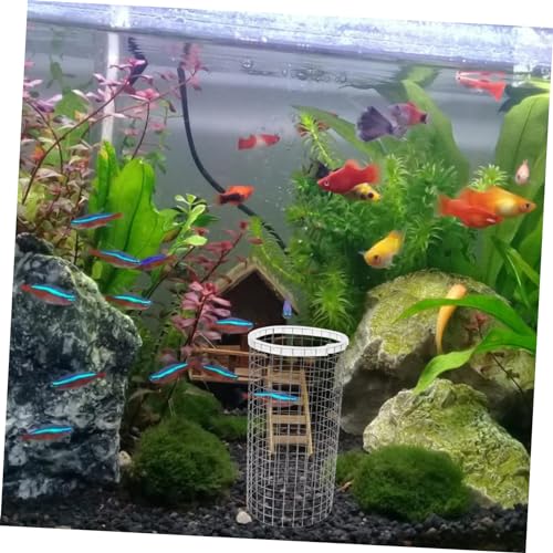 Fish Tank Spawning Cone Grid Iron Isolation Net for Breeding Angelfish Discus Fry Hatching Protective Aquarium Ornament Rust Resistant Mesh