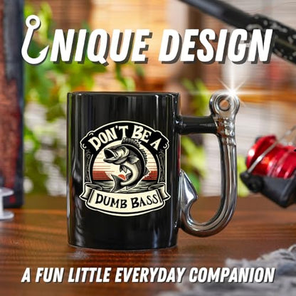 Onebttl Fishing Gifts for Men, Funny Coffee Mug for Fisherman, Dad, Grandpa for Christmas, Father's Day, 13.5oz/400ml