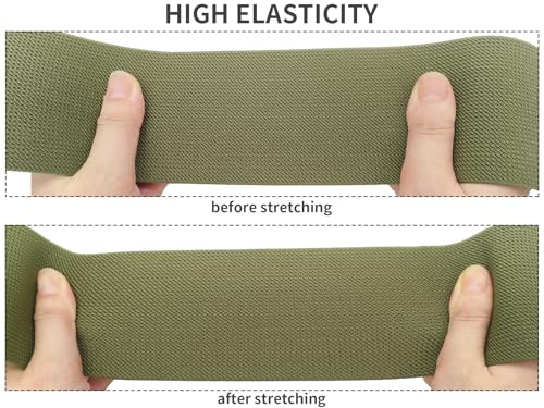 Olive Green Wide Knit Elastic Band 3" x 5yd for Sewing - color: Olive #43