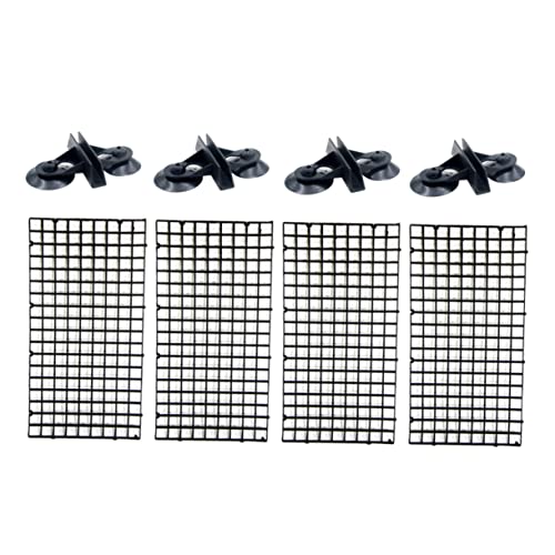 1set Aquarium Isolation Panel Black Lattice Plates Cups for Easy Installation and Fish Tank Separation for Breeding and Isolation - color: Black