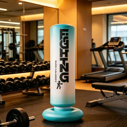 Inflatable Punching Bag for Adult, 59“ Heavy Duty Standing Boxing Bag with 4 inch Inflatable Foot Pump for Mixed Martial Arts, Muay Thai, Fitness Training
