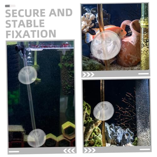Toyvian 30pcs Aquarium Suction Cup Clips and Oxygen Tubing Clamps Soft Fixing Holders for Fish Tank Air Pump Accessories