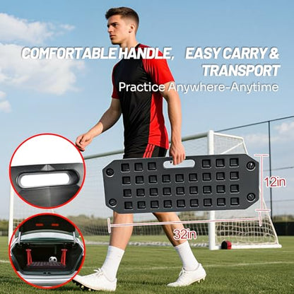 PLAYAPUT 6-in-1 Soccer Rebounder Board - Dual Surface Adjustable Angle