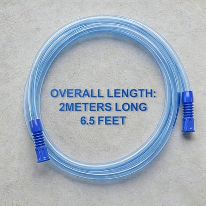 Extended Suction Connection Tube, 6.5 Feet Hose Tubing Replacement Flexible & Durable, Compatible with 9mm Standard Connector Devices 2 Pcs