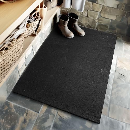 Mohawk Home Heavy Duty Rubber Stall Mat - Gym Floor- Under Dog Crate - All Purpose Utility 3' x 4' - 1/2" Thick - Solid Texture - size: 3' x 4' (Rectangular)