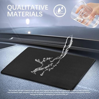 10 x 5.9 Inch Black Anti-Slip Rubber Pad Universal Sticky Adhesive Mat