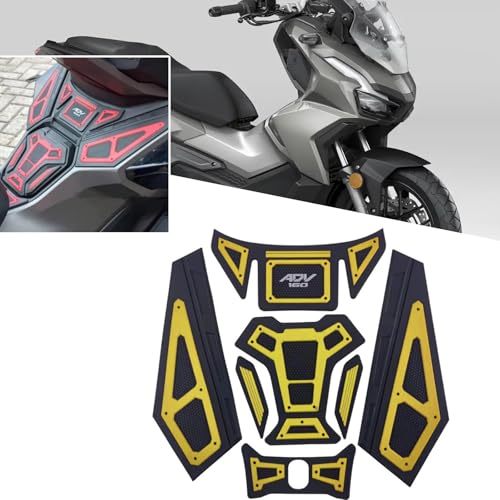 For ADV160 2024 motorcycle rubber decorative stickers pedal modified fuel tank protection stickers adv160 2017-2024 motorcycle accessories (Gold) - color: Gold