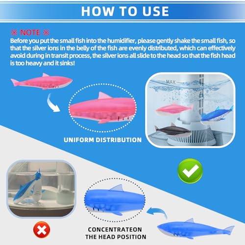 Humidifier Cleaner 6 Pack,Humidifiers Fish Tanks Cleaner,Warm&Cool Most Humidifiers and Fish Tank,Purifier Water (Pink) - color: Pink