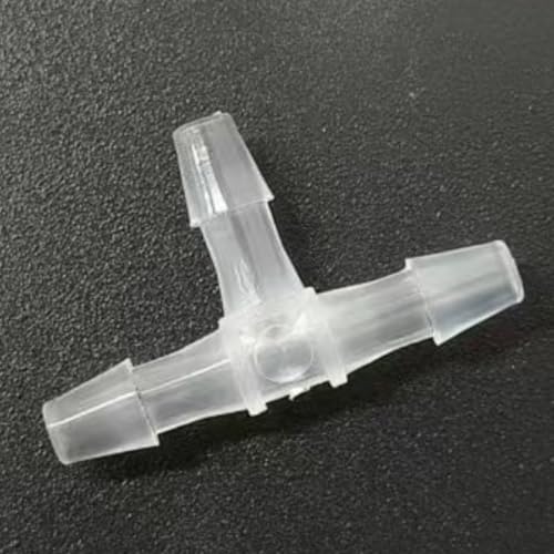 3 Way Tee Connector Equal Barbed T-Fitting 3 Way Hose Barb Adapter for Laboratory Biochemical Analytical Instruments Food Machinery Aquarium Equipment 100pc/pk (3.2mm 1/8'' Cir)