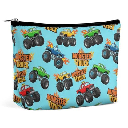 Supdreamc Women GirlGirls Make Up Bag Pouch for Toiletry Jewelry Trip, Large Capacity Travel Makeup Train Case Multipurpose Clutch Bag Waterproof Carry On Bag (Monster Truck Cartoon) - color: Pattern 438