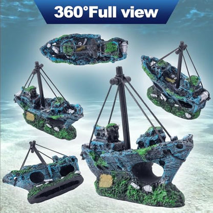 6 Pack Little Diver Floating Fish Tank Decoration，Mini Floating Submarine Aquarium Plants Sunken Ship Decoration — Safe Resin Fish Tank Decor for Betta, Shrimp (5.3 x 2.5 x 4.5 inches) - size: 6 Pcs
