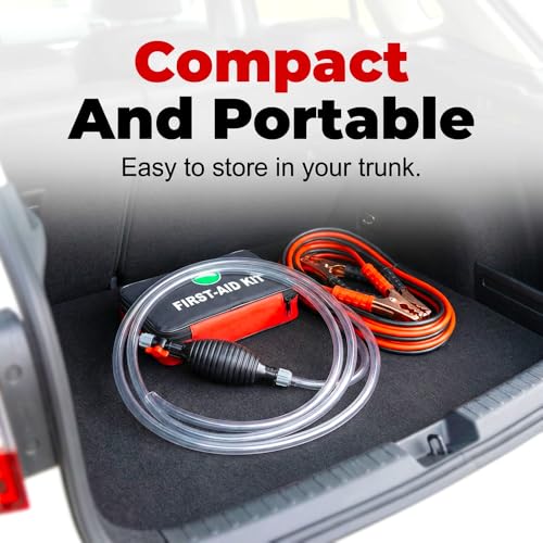Multifunctional Liquid Siphon Pump with Self-contained Valve, 2026 New Hand Fuel Transfer Pump, Large Diameter Manual Fluid Extractor for Gasoline, Fuel, Diesel, Water, Fish Tank (With 1.5M Hose)