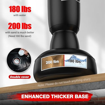Freestanding Punching Bag for Adults Teens, Thickened Boxing Bag with Stand