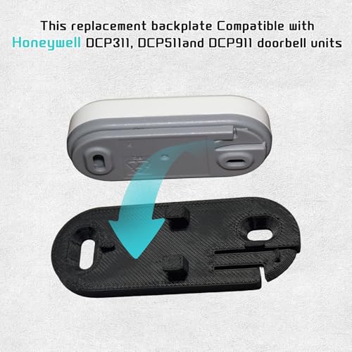 2PCS Replacement Mounting Plate for Honeywell DCP311, DCP511 and DCP911 Doorbells, Doorbell Backplate Brack（Black）