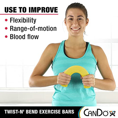 Cando 10-1511 Yellow Twist-n-Bend Hand Exerciser, X-Light Resistance - style: 2) X-Soft