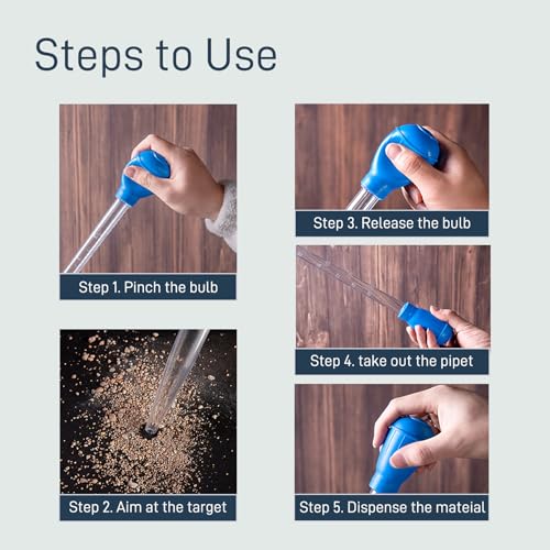 Aquarium Feeder Pipette with Dual Scale & Safe Rubber Tip, Multi-Function Fish Tank Siphon for Cleaning, Feeding and Water Changing - 17.72 Inch - size: 17.72 inch