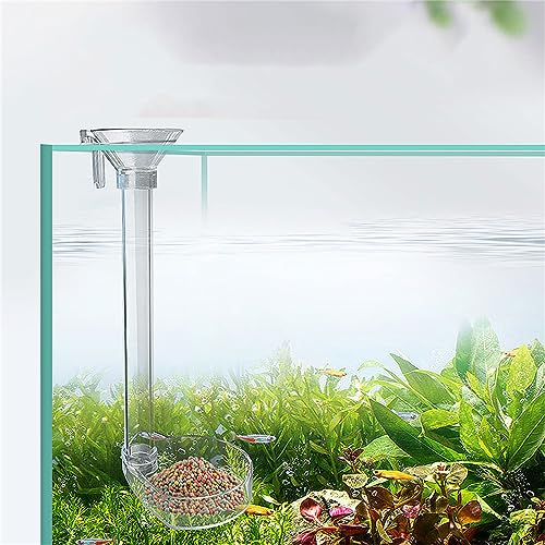 1 Set Aquarium Acrylic Feeding Tube Bowl Aquarium Shrimp Fishtank Acrylic Feeding Tools Anti-Drift Feeding Feeder - size: 35cm