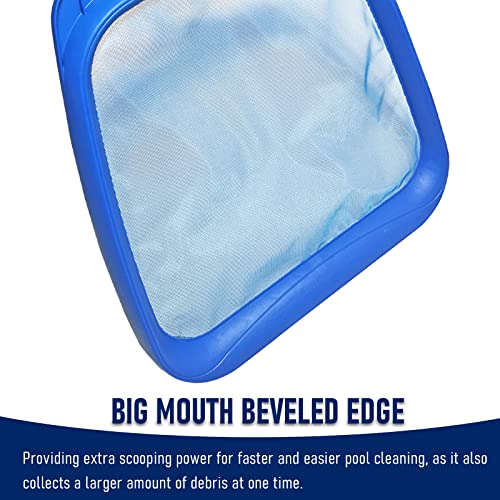 Heavy Duty Swimming Pool Leaf Skimmer Net with Strong Reinforced Handle for Cleaning Swimming Pools, Hot Tubs, Spas and Fountains - size: Pool Skimmer