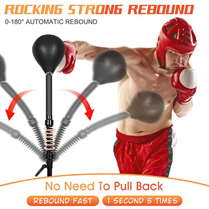 INNOLIFE Boxing Speed Trainer with Thick Base & Reinforced Spring