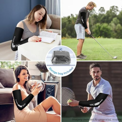 ComfiTECH Full Arm Elbow Ice Pack Wrap, Tennis Cold Sleeve, Medium - size: Medium