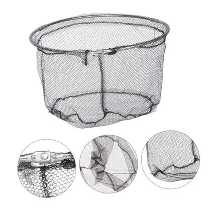 PRETYZOOM 4pcs Foldable Fishing Landing Net Heads 40cm Stainless Steel Frame Replacement Mesh Bags for Freshwater and Saltwater Trout Fishing