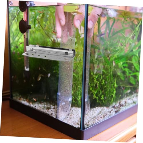 Abaodam Aquarium Tool Display Rack for Fish Tank Maintenance Stainless Steel Tweezers Scissors for Organized Aquatic Plant Care and Cleaning Efficient Storage for Fish Tank Supplies