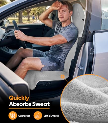 Wigoo Car Seat Cover Towel, Waterproof, for Use After Gym, Gray, 2 Pack - color: Gray, size: 2 Pack