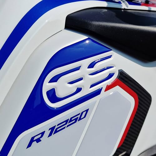 Motorcycle 3D Stickers Compatible with BMW R 1250 GS Adventure 2021-2022. Tank Side Protections from Impact and Scratches. Resin Stickers - Made in Italy (Rallye) - color: Rallye