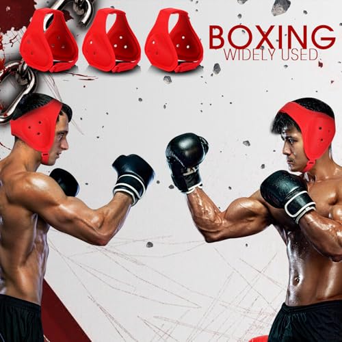 Jerify 3 Pcs Wrestling Headgear for Kids Youth,Soft Adjustable Ear Guard - color: Red