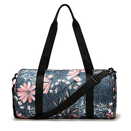 Jadyn 19” Barrel Womens Duffel/Gym/Weekender Bag (Navy Floral) - color: Navy Floral
