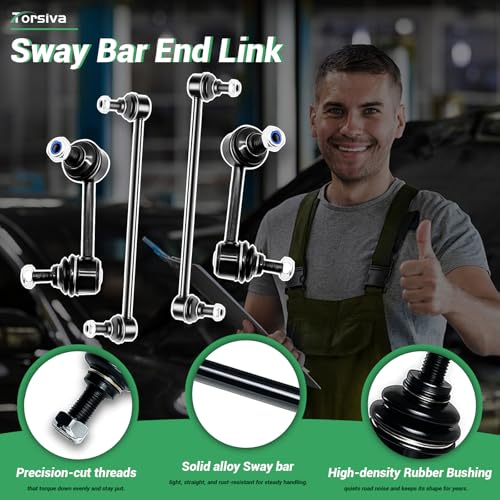 4Pc Front Rear Stabilizer Sway Bar End Link for Honda 2012 2013 2014 2015 Civic, Compatible With Acura 2013 2014 2015 2016 2017 2018 2019 ILX K750604 K750605 K750125 K750126 - size: K750604&K750125-4PC