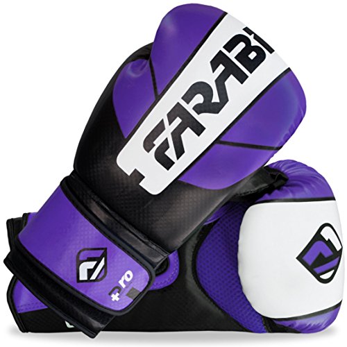Farabi Sports Boxing Gloves Men and Women Kickboxing Gloves - Muay Thai Gloves 10-oz 12-oz 14-oz 16-oz Red & Purple Boxing Gloves for Punching Bag, MMA, Muay Thai and Training - size: 12-oz