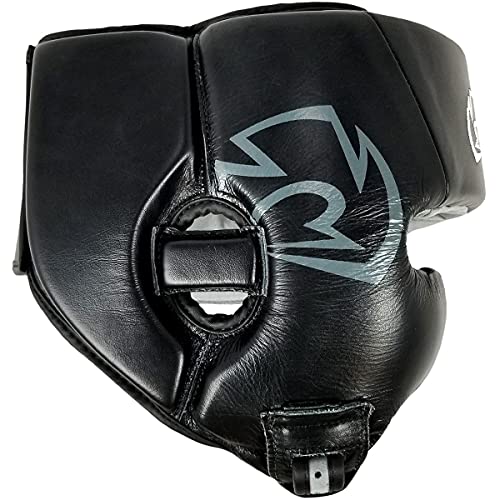 RIVAL Boxing RHG20 Traditional Headgear - Microfiber Inner Lining, Quick and Easy Adjustment, and Dual Density Foam Padding - color: Black/Black, size: X-Large