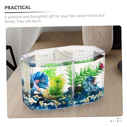 YARNOW Multi Functional Transparent Isolation Box for Fish Breeding Incubator Tank for Betta Guppy Shrimp with Enhanced Survival Rate for Aggressive Fish