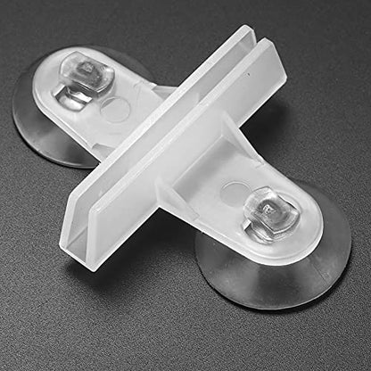 20 Pcs Aquarium Glass Cover Clips | Silicone Suction Cup Divider Bracket for Fish Enclosures | Supports 4-7mm Thickness | Strong Enclosure Separator/Organizer