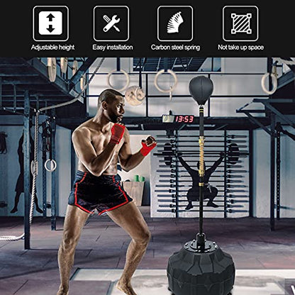 INNOLIFE Boxing Reflex Bag Speed Training Punching Bag with Stable Base