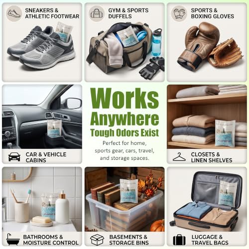FRESH O-liminator - Patented Odor & Moisture Absorber for Shoes, Gym Bags, Home