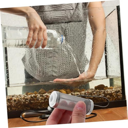 COLLBATH Aquarium Intake Strainer Stainless Steel Mesh Protector Inlet Tube Guard for Fish and Shrimp Safety Water Filtration and Oxygenation for Fish Tanks