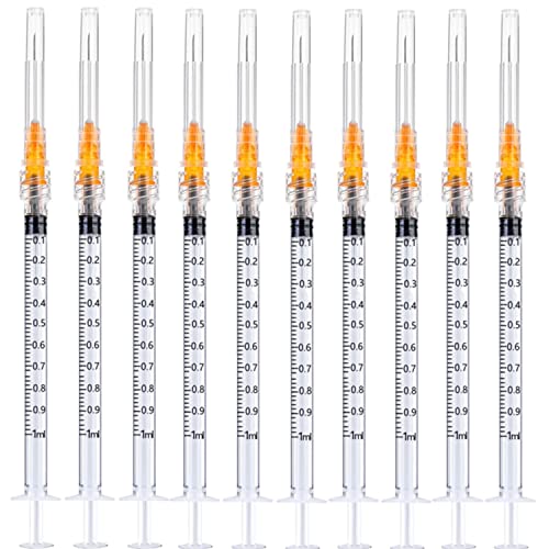 15Pack 1ml/cc Plastic Sterile Syringes with 25Ga and Cap, for Scientific Labs, Industrial Adhesives, Individually Package - style: 15 Pack - 1ml 25G 1.0 Inch