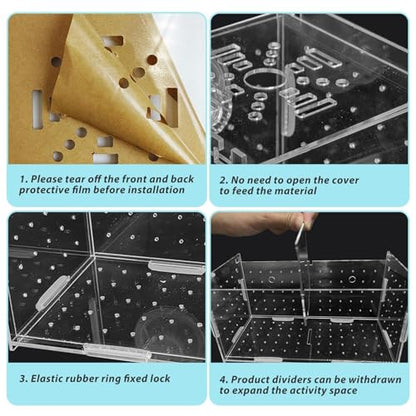 Acrylic Fish Breeding Box，Guppy breeding Box Acrylic Fish Isolation Box Aquarium Incubator with Suction Cups for Guppy Shrimp Small Baby Fishes（3.9 x 3.9 x 3.9 inches） - size: S(3.9 * 3.9 * 3.9in)