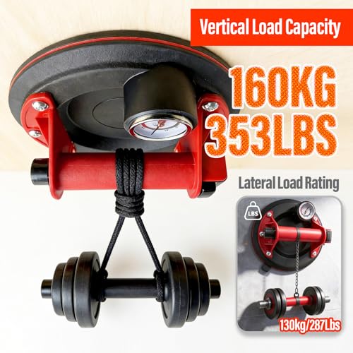 2026 2Pcs 8" Suction Cups for Glass/Tile/Windows | Heavy Duty Glass Suction Cups | 160kg to Lift Large Glass | Tile Suction Cup Tool with Case | 3-Layer Strong Grip | ventosas para Cristal