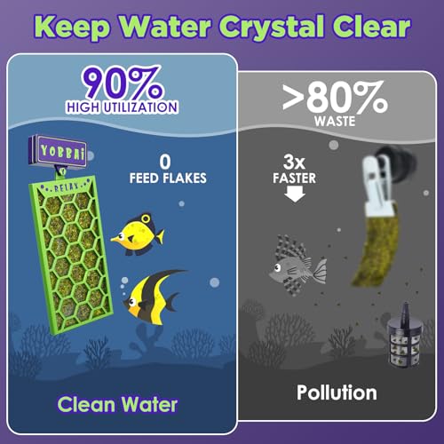 Magnetic Seaweed Feeder, Swinging Motion Nori Feeder, Seaweed Clip for Tangs Angels Freshwater and Shrimp Tanks (Green & Purple) - color: GREEN & PURPLE