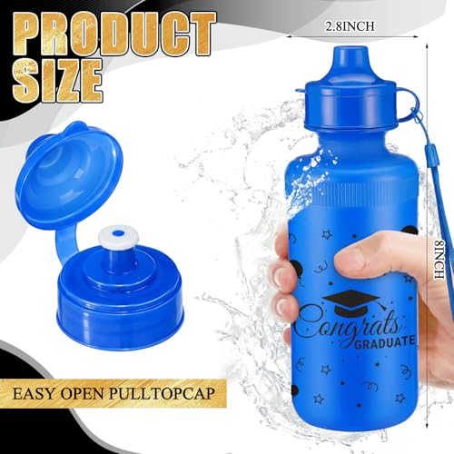 Bokon 18 Pcs Congrats Graduation Theme Water Bottles Bulk - style: Congrats Graduation Sports