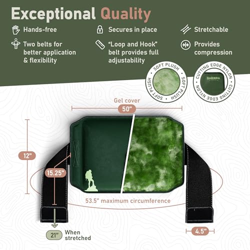 Large Gel Ice Pack Wrap with Straps, Stretchable 12" x 15" | Hot and cold gel ice pack for pain relief, tennis elbow, ankle, foot & hand, with straps hold pack securely in place, green - size: Large, style: Green